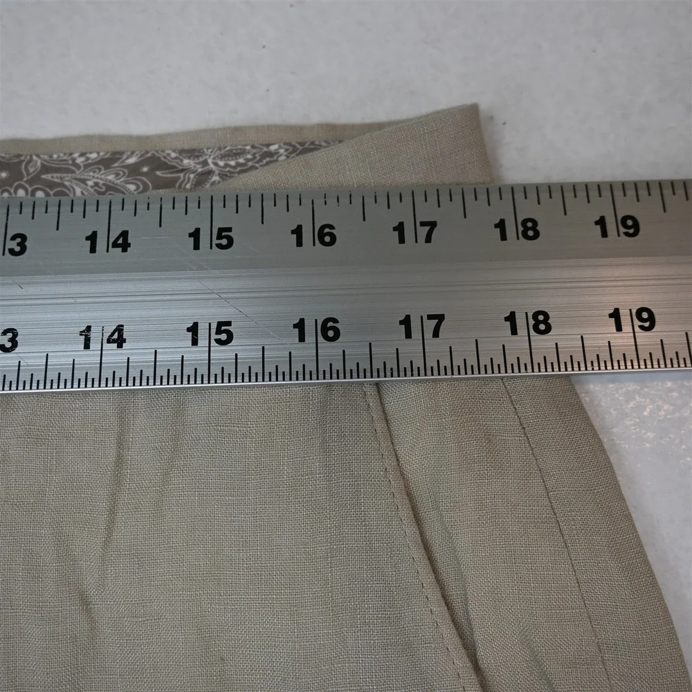 Lauren Ralph Lauren 34x34 Beige Khaki 100% Linen Straight Dress Mens Pants